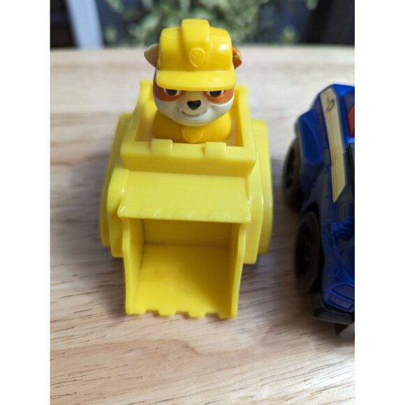 Paw Patrol Lot 3 Mini push racers 3 inch Rubble Chase & Digger plastic toys - Picture 2 of 9